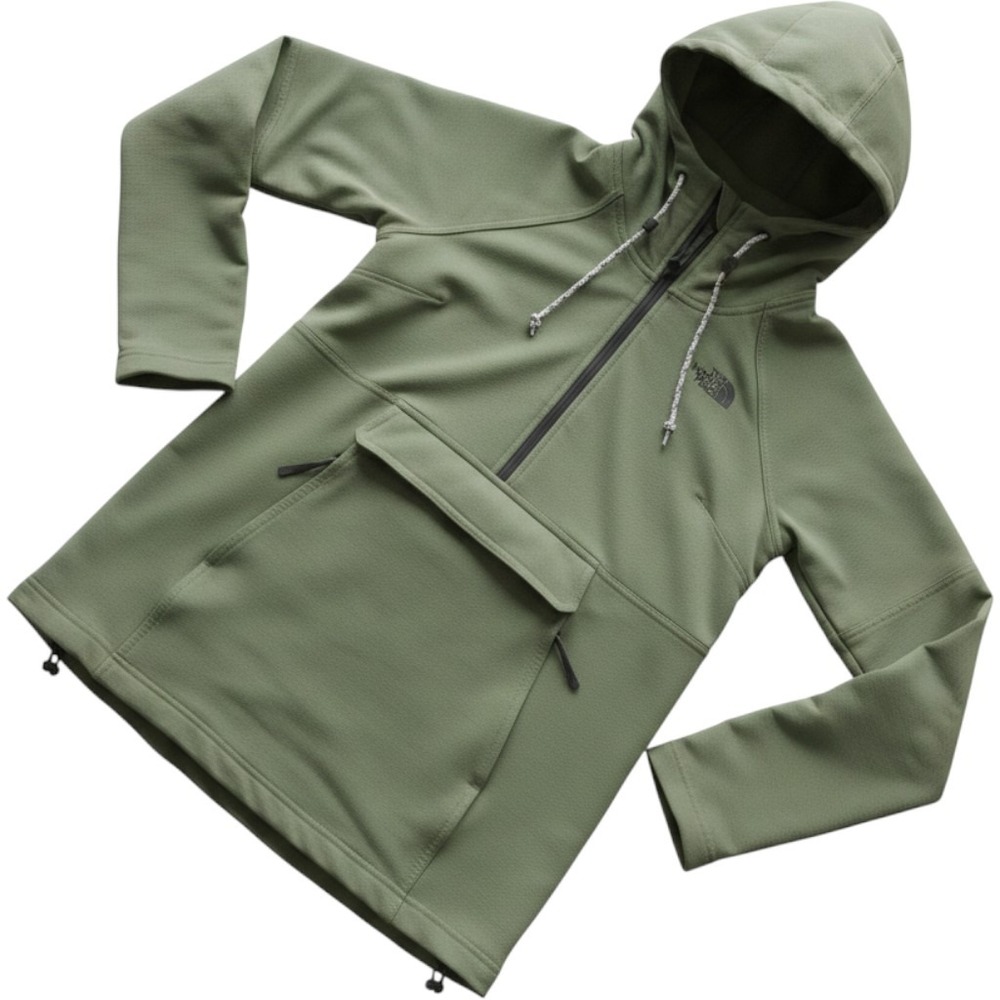 The North Face Mountain Sweatshirt Hoodie Womens XS Green Excellent Quarter Zip